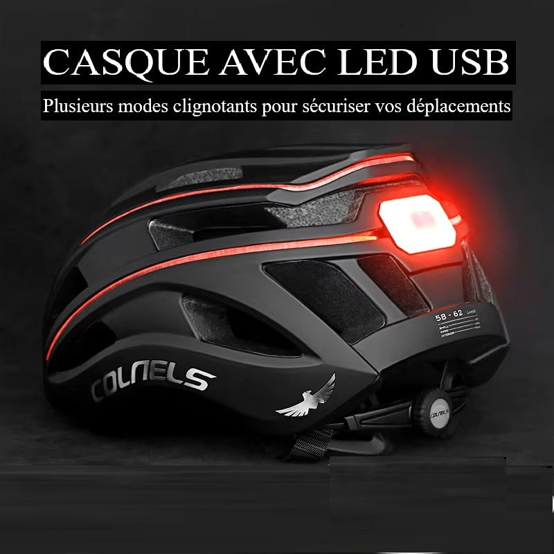 LED Fietshelm met 360° Zichtbaarheid – USB Oplaadbaar, Ultralicht en Veilig