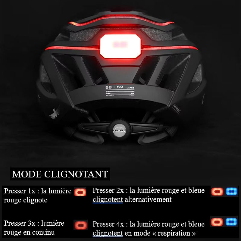 LED Fietshelm met 360° Zichtbaarheid – USB Oplaadbaar, Ultralicht en Veilig