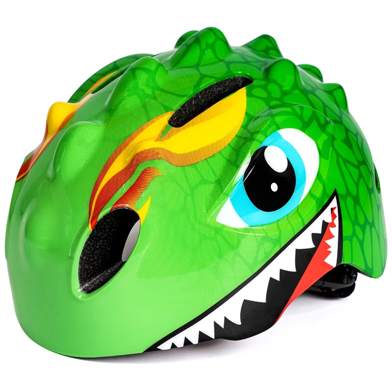 New - Kids' "Dragon" Bike Helmet for Boys and Girls, Ideal for Scooter, Trike, and Skateboard, Adjustable Size