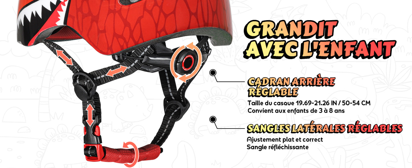 New - Kids' "Dragon" Bike Helmet for Boys and Girls, Ideal for Scooter, Trike, and Skateboard, Adjustable Size