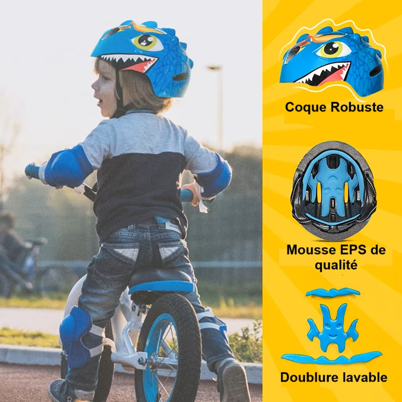 New - Kids' "Dragon" Bike Helmet for Boys and Girls, Ideal for Scooter, Trike, and Skateboard, Adjustable Size
