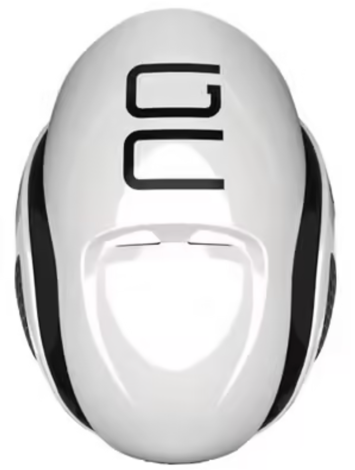 Casque RaceChanger Blanc vue du haut