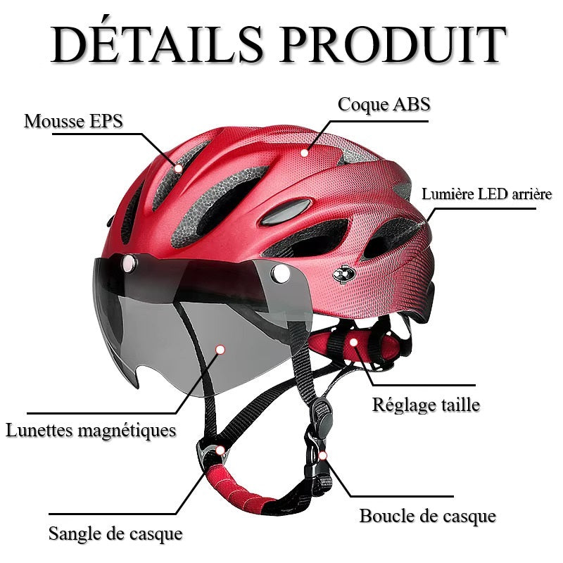 Ultralight bike helmet with LED, breathable and colorful