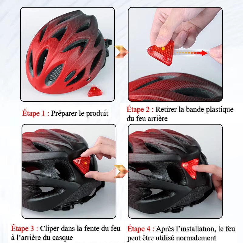 Ultralight bike helmet with LED, breathable and colorful