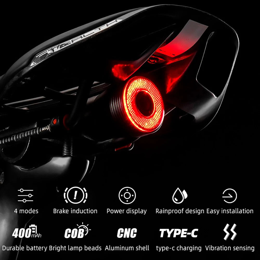 CARACTERISTIQUES DU FEU ARRIERE VELO AVEC DETECTEUR DE FREINAGE BRAKEY