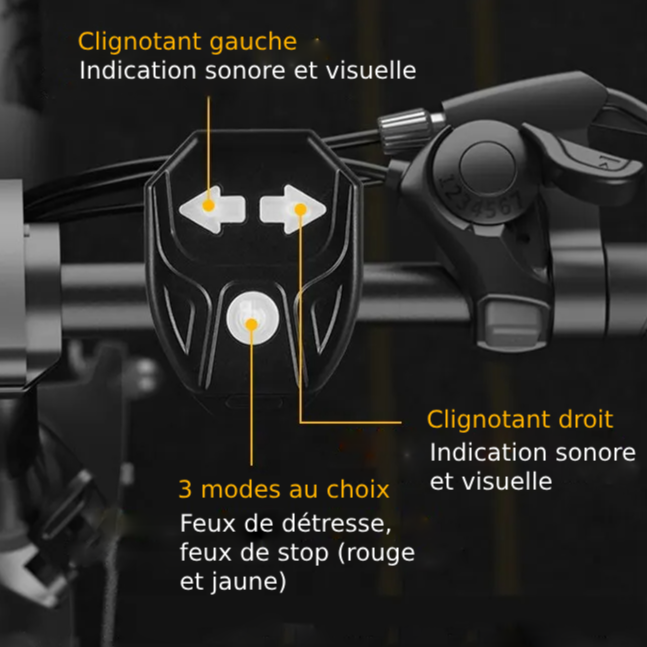 Descriptif de la télécommande du clignotant pour vélo Splitty