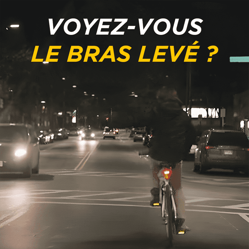 changement de direction avec le bras levé
