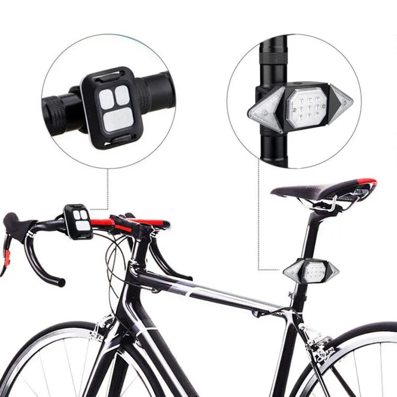 Clignotants avant et arrière pour vélo, avec télécommande sans fil