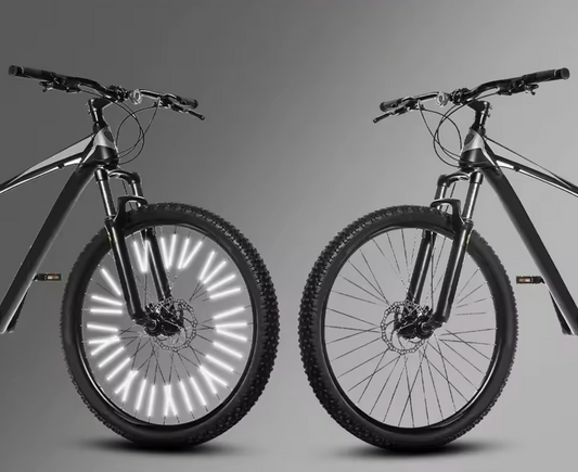Avec et sans réflecteurs de rayon de vélo