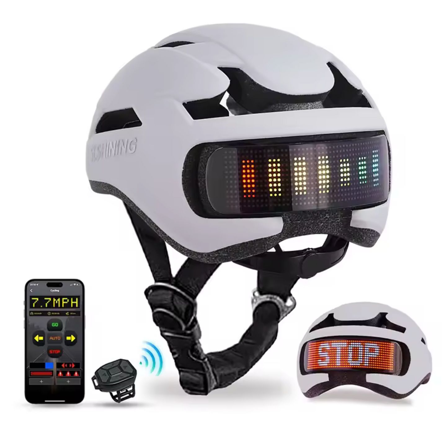 Ultralichte fietshelm met LED, ademend en kleurrijk