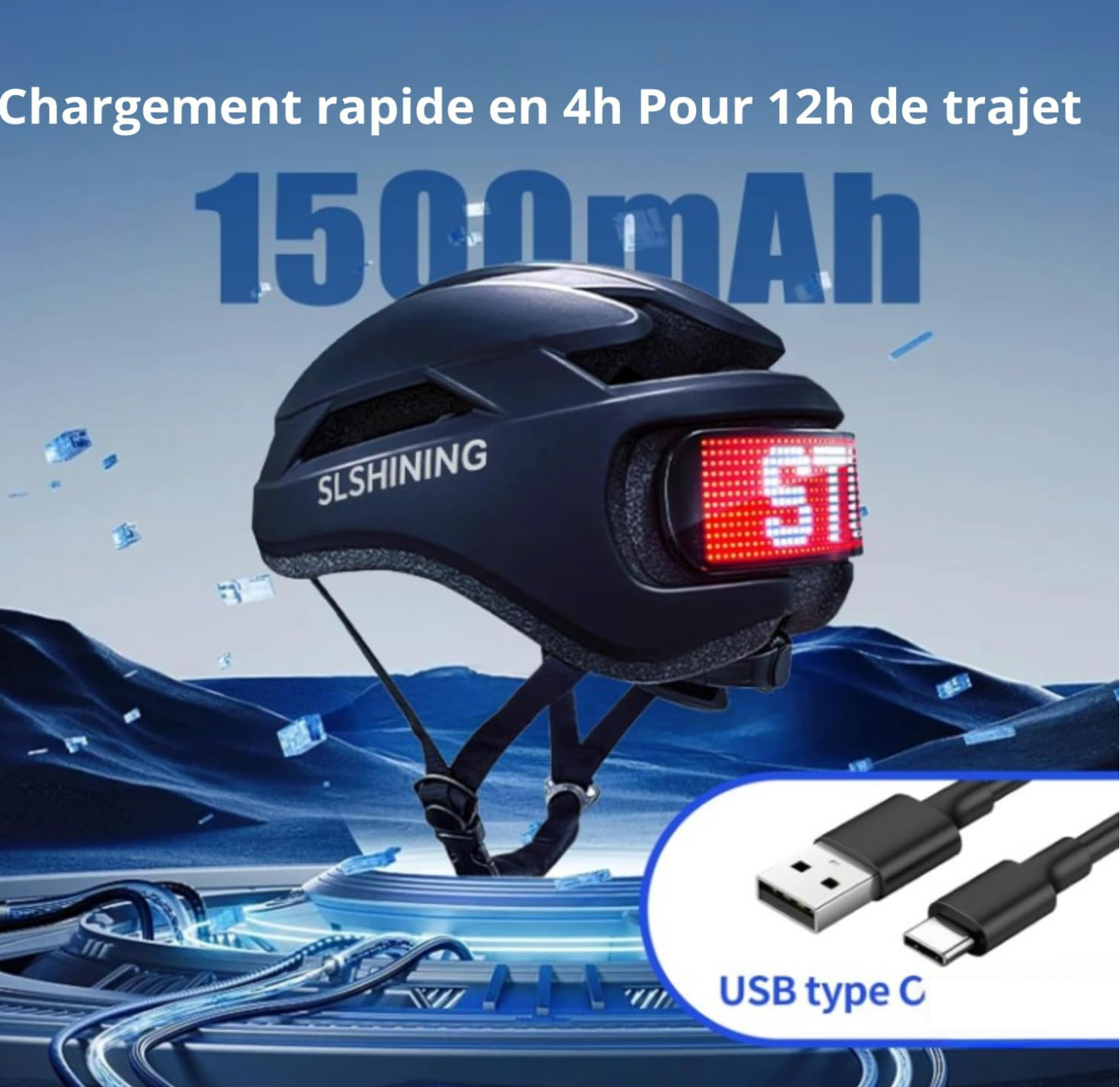 Ultralichte fietshelm met LED, ademend en kleurrijk