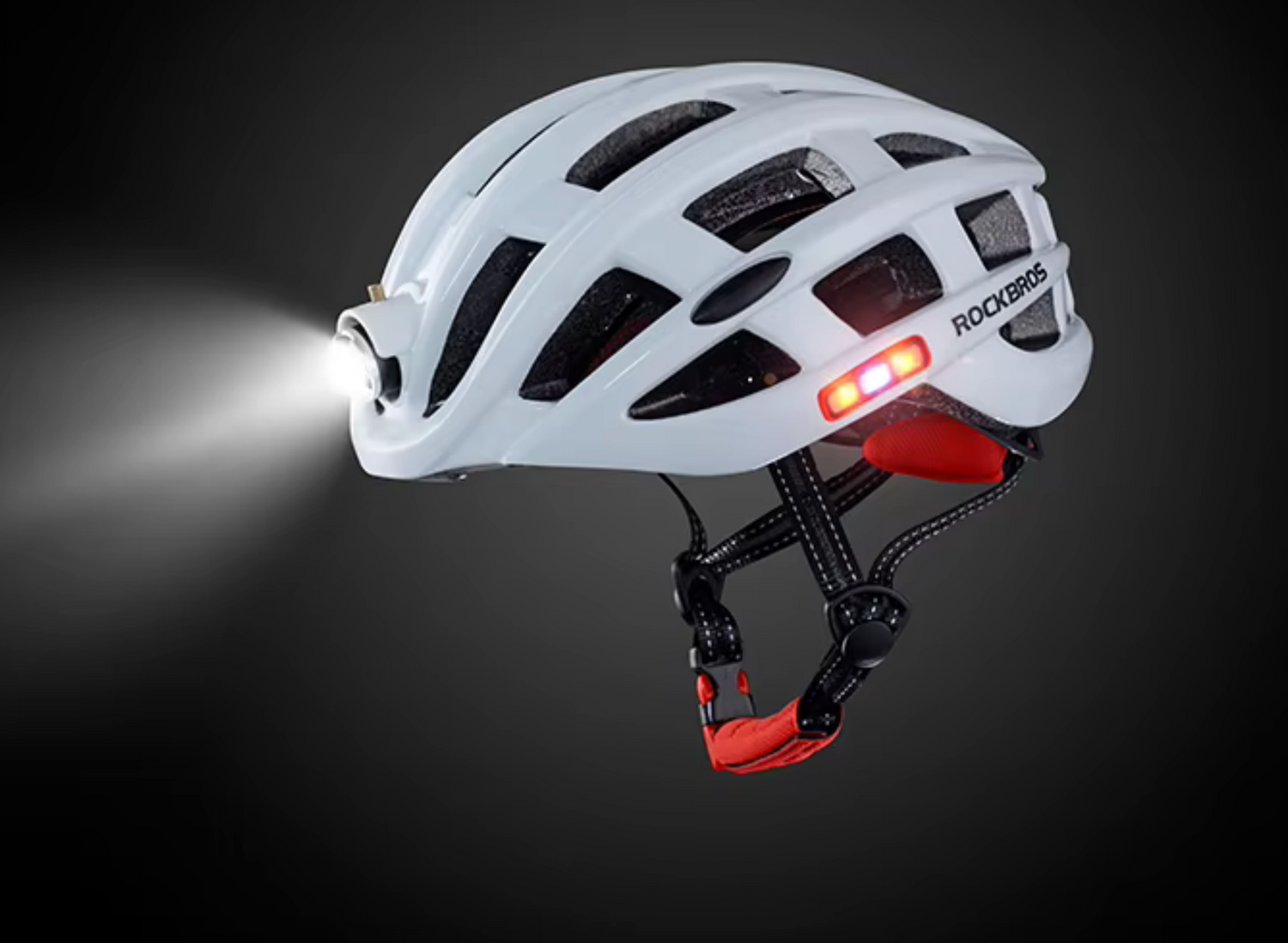 Casque vélo  lumineux LumiRide blanc