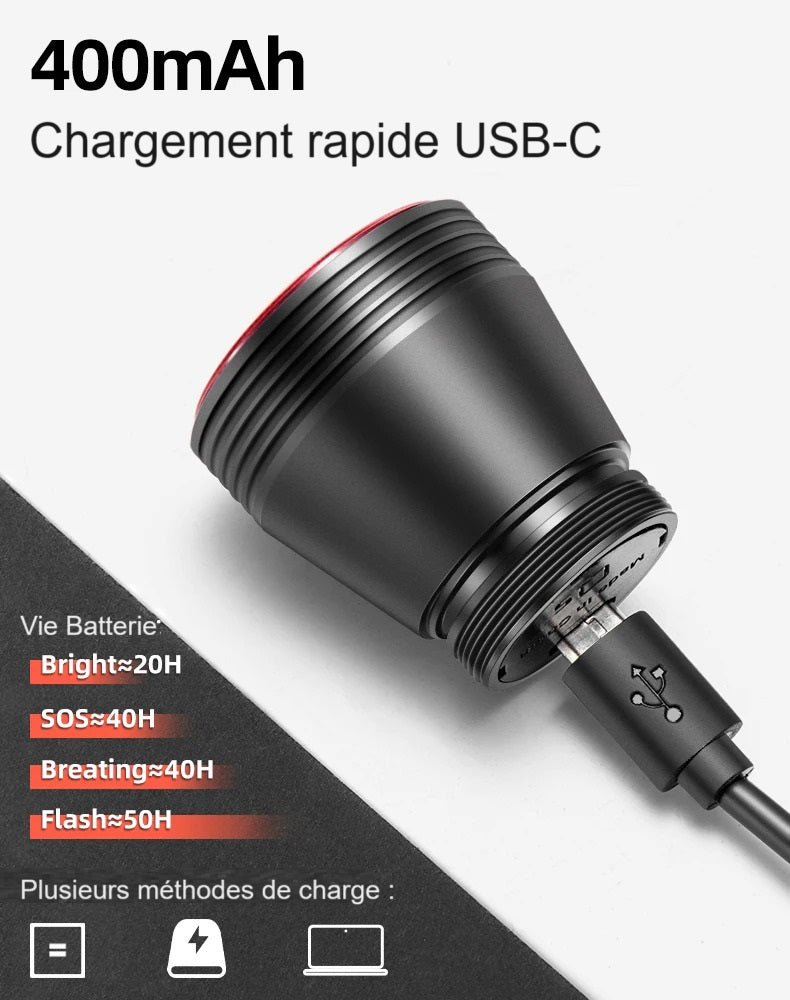 CHARGEUR USB-C DU FEU ARRIERE VELO AVEC DETECTEUR DE FREINAGE BRAKEY