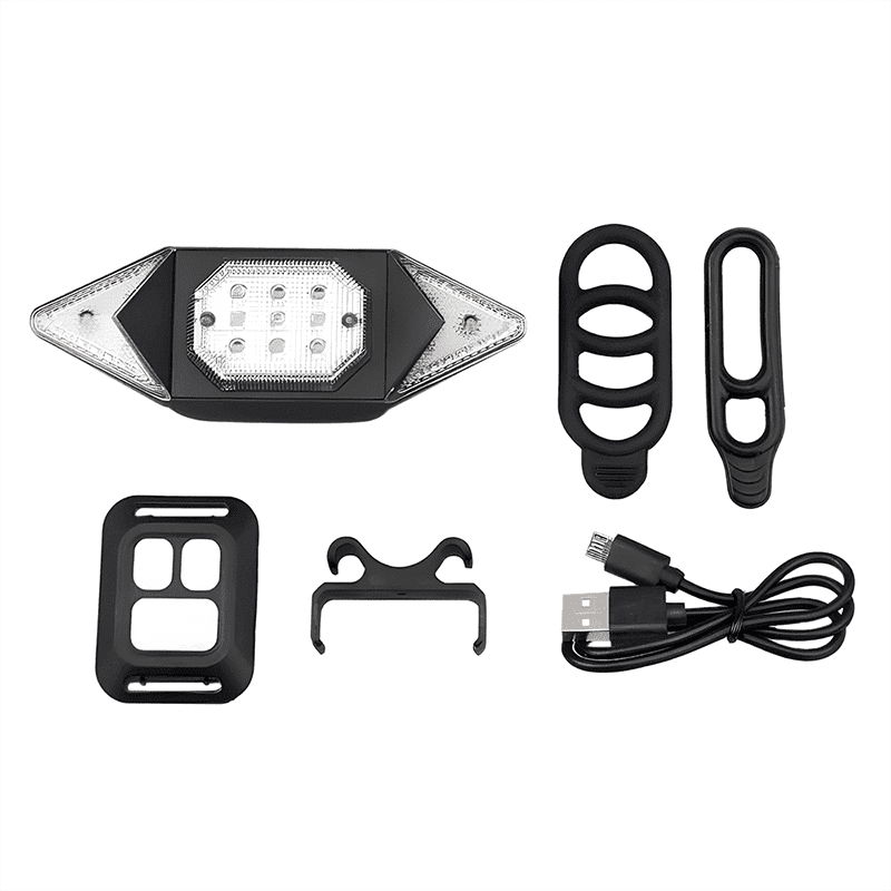 Kit complet inclus dans la boîte du clignotant pour vélo sans fil Tilty