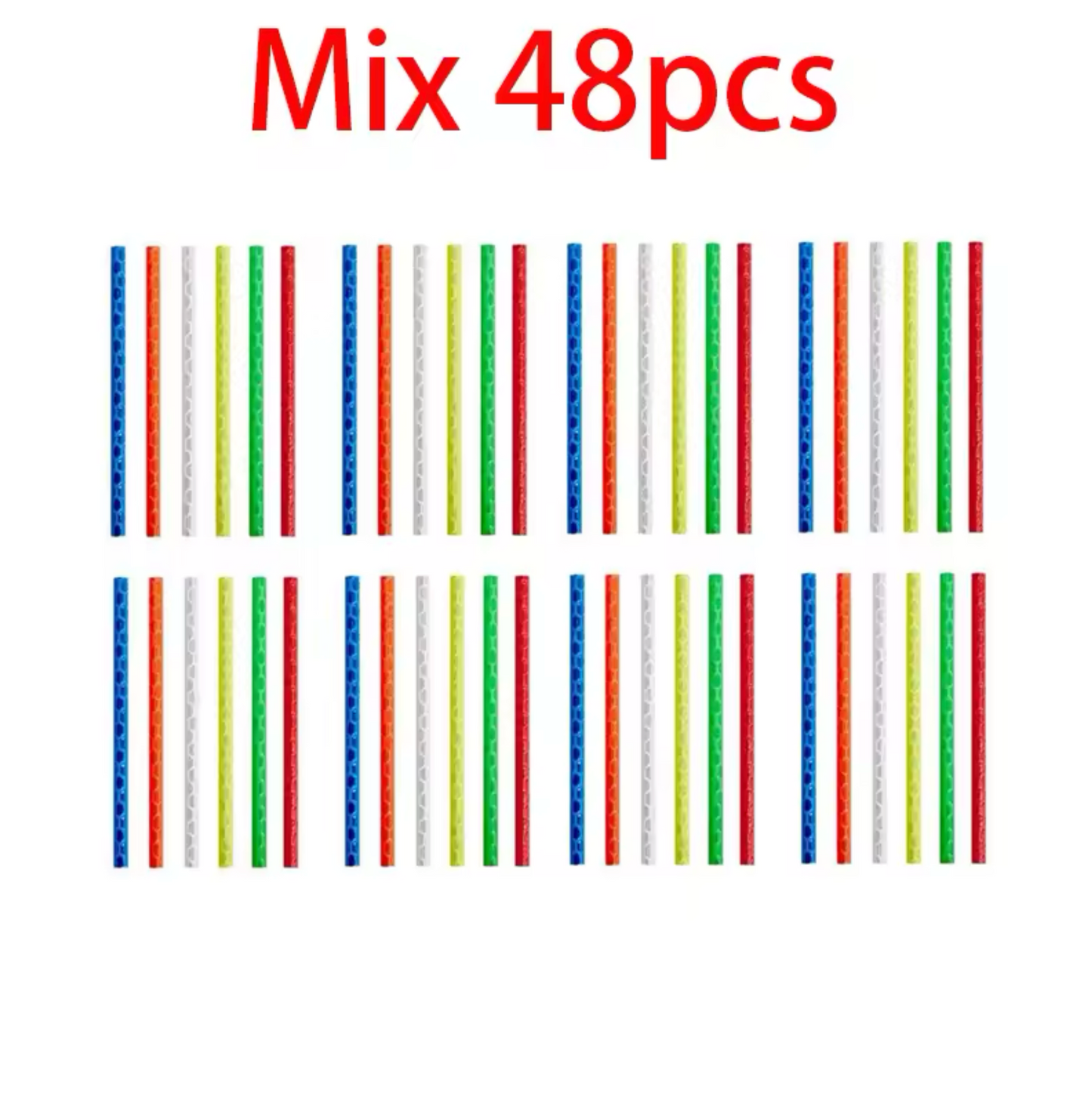 Réflecteurs de rayons vélo multicolores 48 pièces