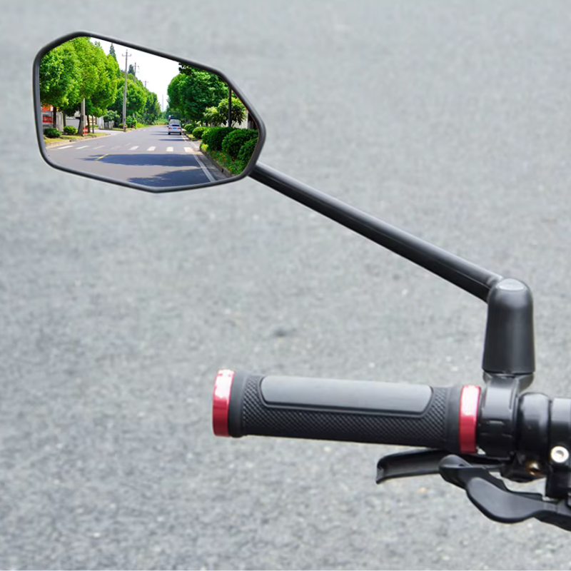 Rétroviseur Vélo panoramique 360° gauche installé