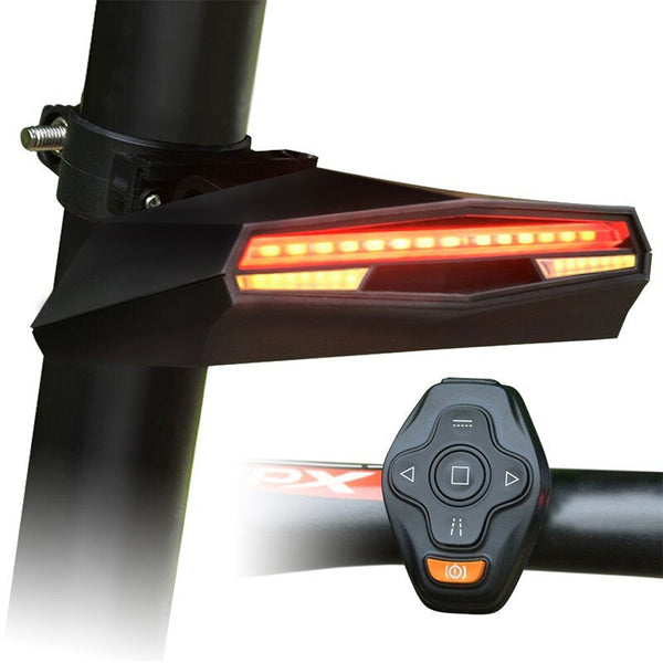 Feu arrière vélo rechargeable USB YOKULI - Télécommande sans fil - Clignotants - Noir Feu arrière vélo rechargeable USB YOKULI - Télécommande sans fil - Clignotants - Noir